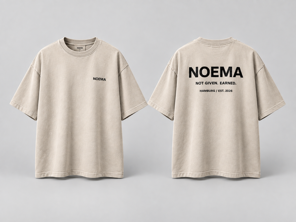 04 / NOT GIVEN. EARNED. – Sand / Off White – Vorder- und Rückseite