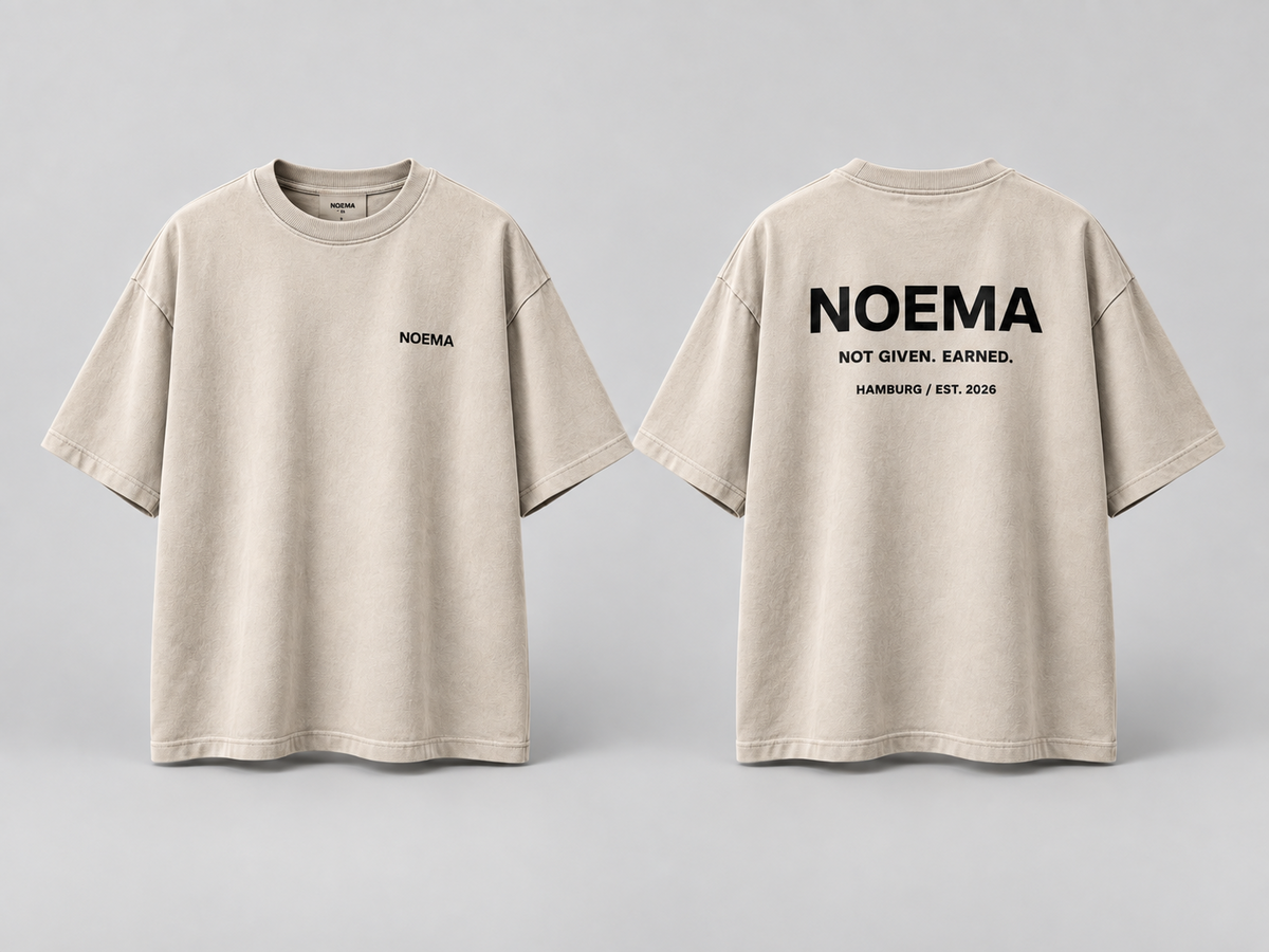 04 / NOT GIVEN. EARNED. – Sand / Off White – Vorder- und Rückseite