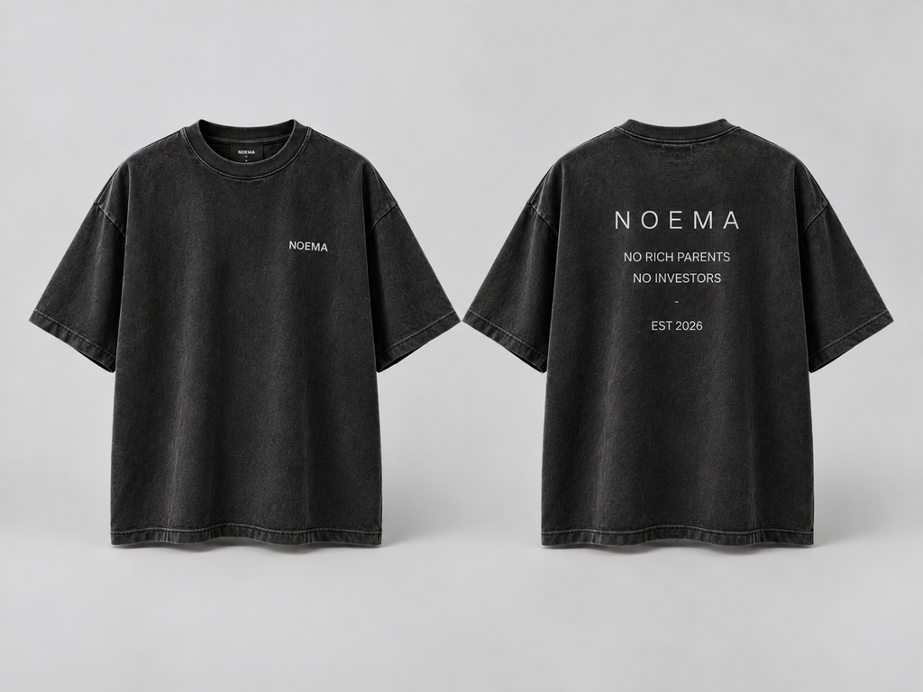 05 / NO RICH PARENTS – Washed Black – Vorder- und Rückseite