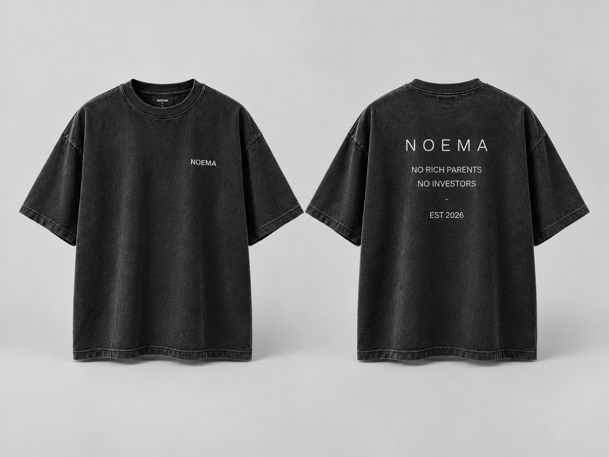 05 / NO RICH PARENTS – Washed Black – Vorder- und Rückseite