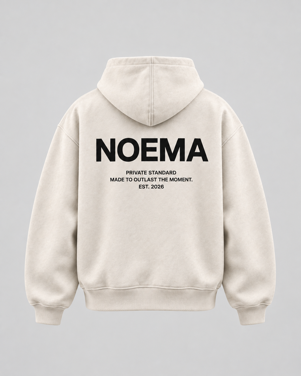 NOEMA 08 Private Standard Zip Hoodie Cream Back