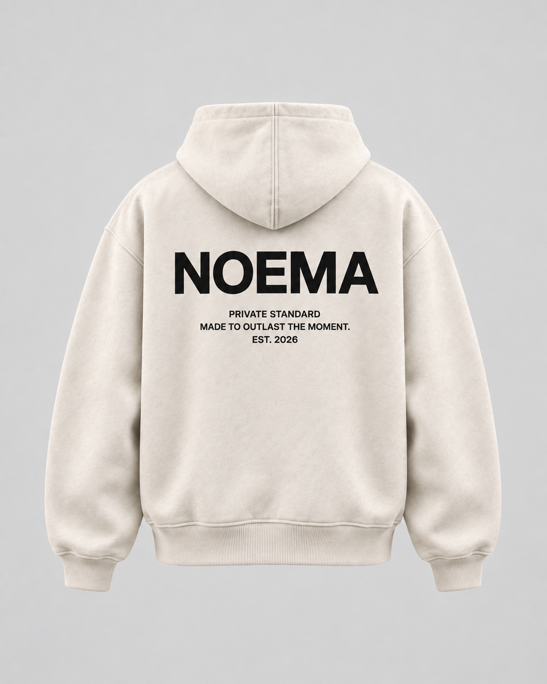 NOEMA 08 Private Standard Zip Hoodie Cream Back