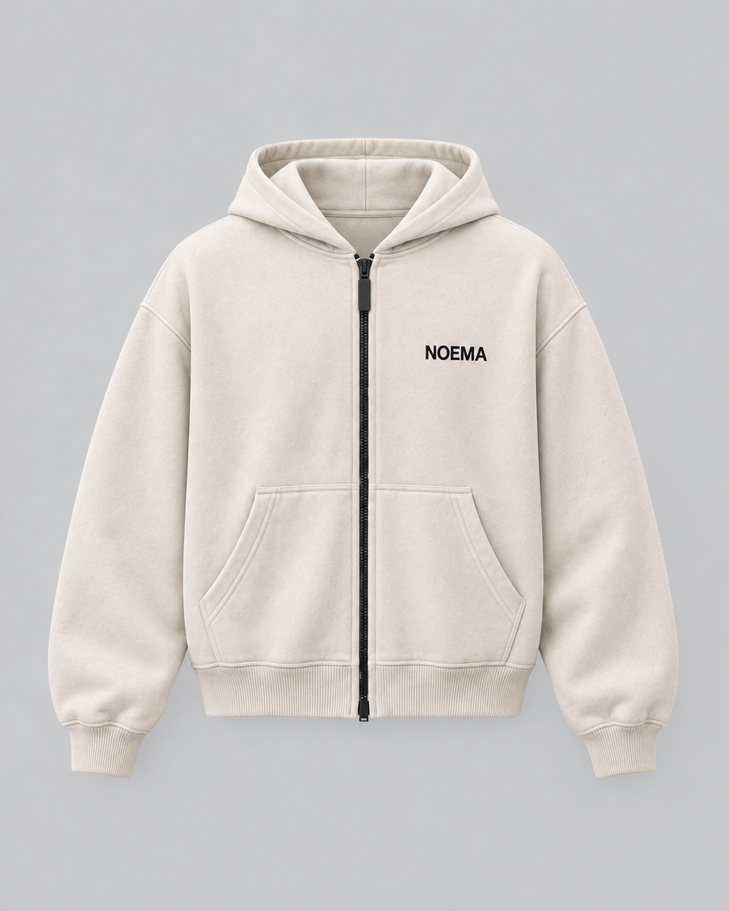NOEMA 08 Private Standard Zip Hoodie Cream Front