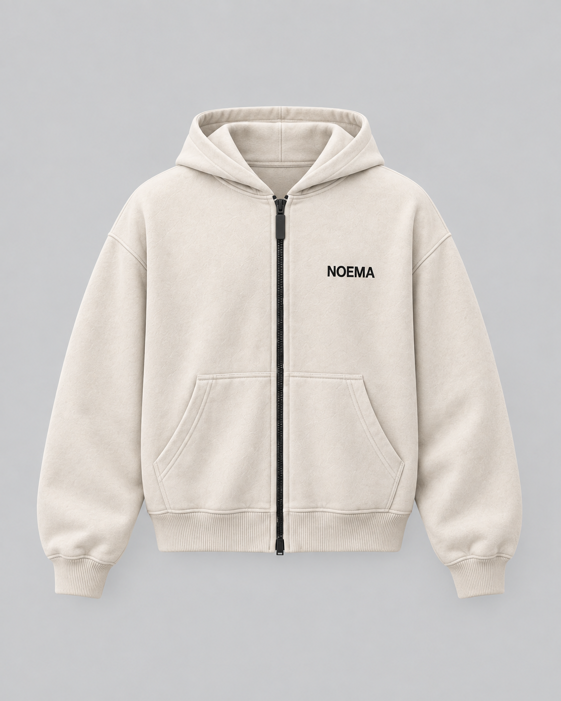 NOEMA 08 Private Standard Zip Hoodie Cream Front