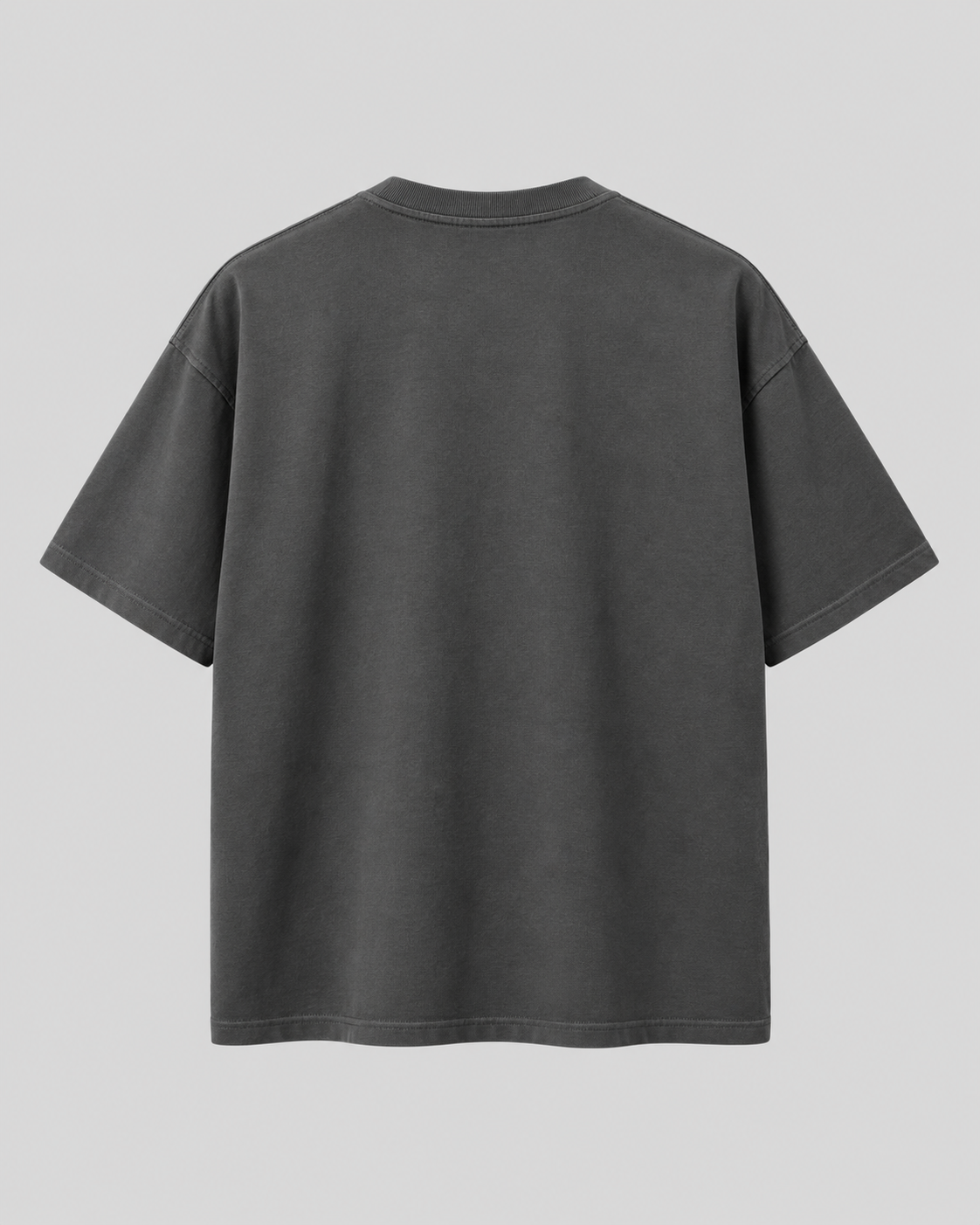 NOEMA Essential Basic Tee Charcoal Grey – Rückseite