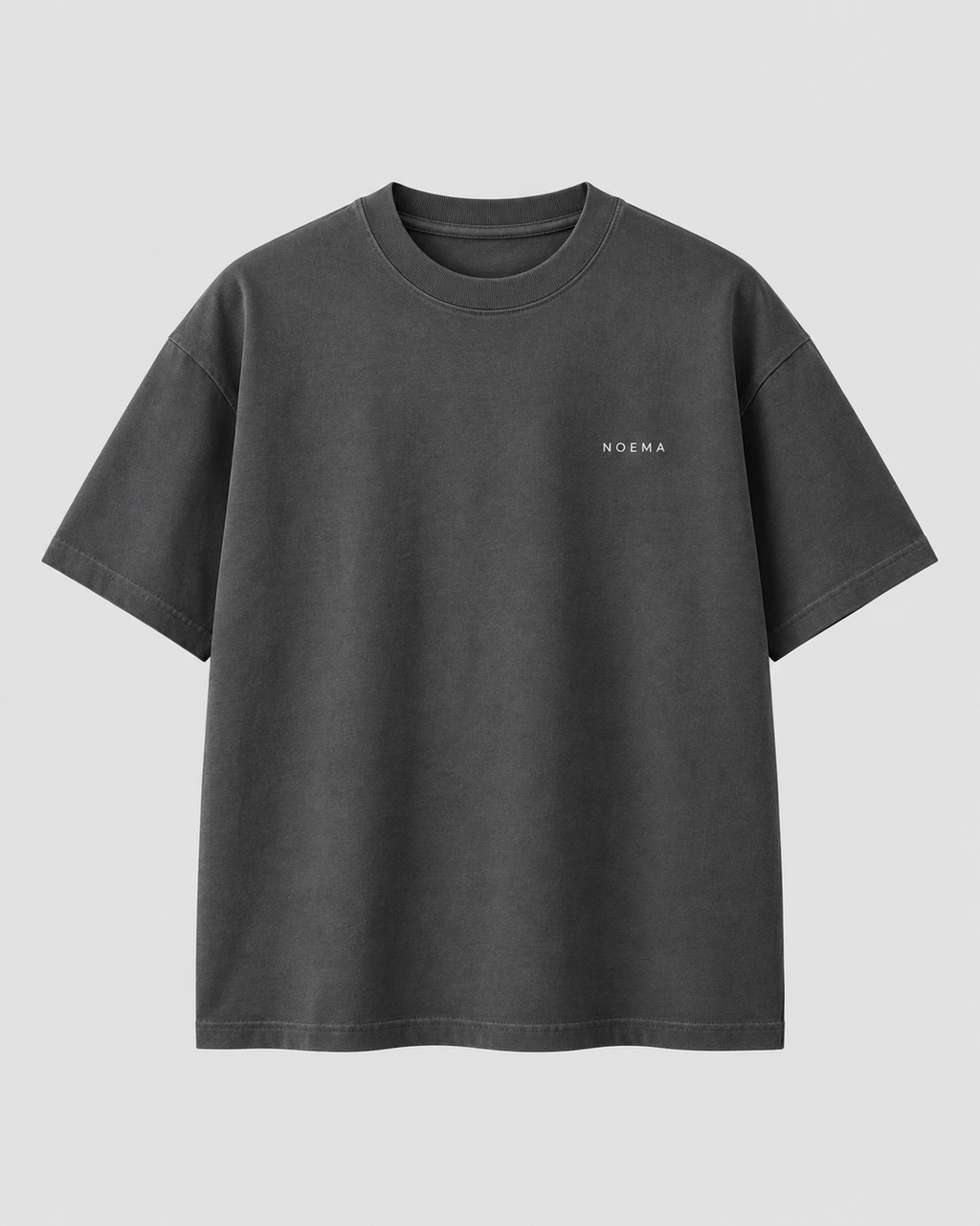 NOEMA Essential Basic Tee Charcoal Grey – Vorderseite