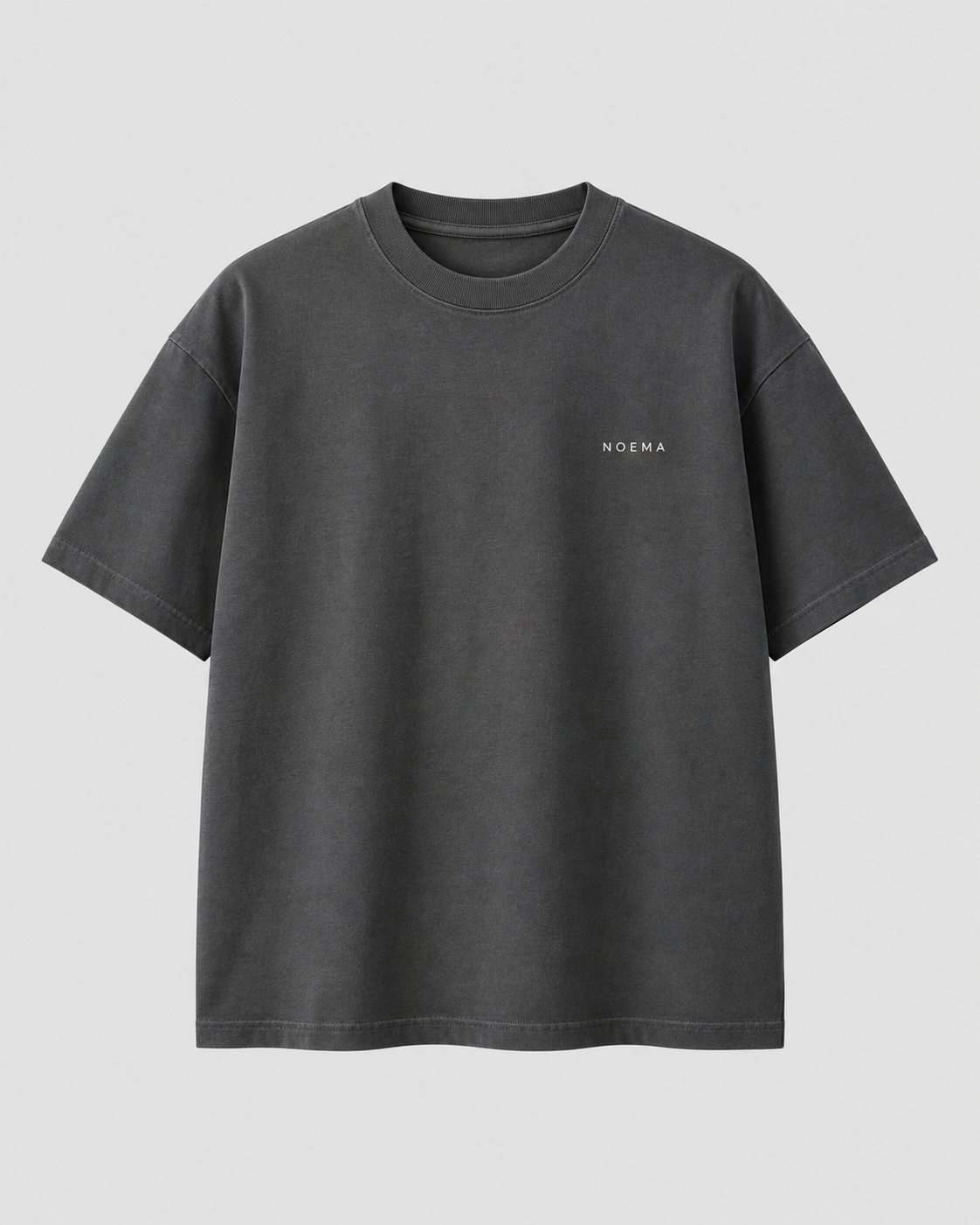NOEMA Essential Basic Tee Charcoal Grey – Vorderseite